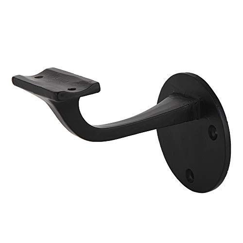 Set of 8 Iron HANDRAIL Brackets with Black Powder Coat Finish Heavy Duty Support Brackets for Stairway Support Easy Installation Hardware