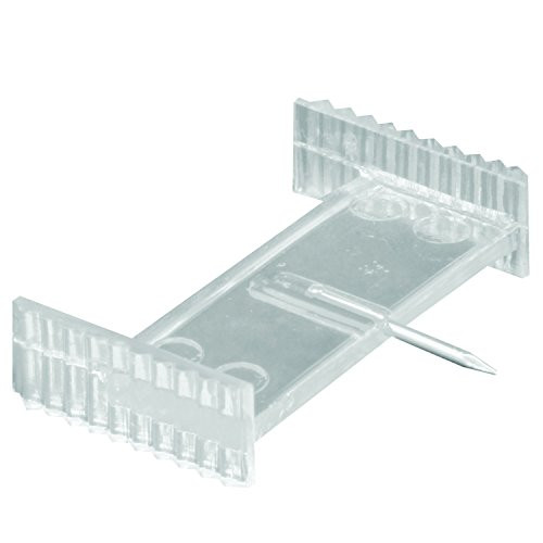 Prime-Line FBA Products L 5916 Window Grid Retainer Clips, 1 in, Plastic w/Steel Needle, Clear (Pack of 6)