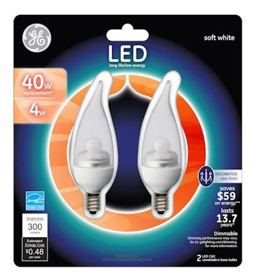 G E Lighting 17832 2PK 7W Fros LED Bulb