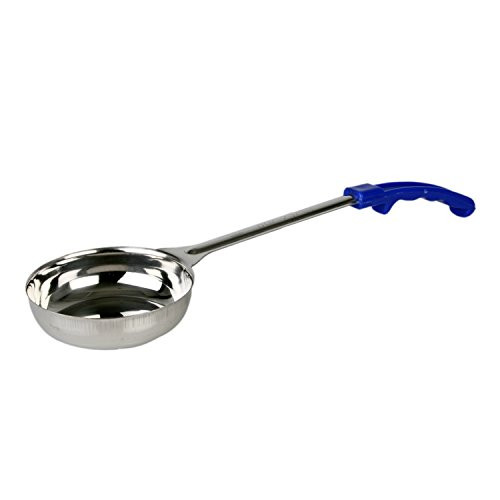 Thunder Group Solid Portion Controller 1-Piece Construction Ladles with Plastic Blue Handle, 8-Ounce