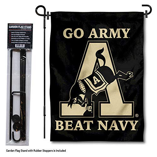 College Flags & Banners Co. Army Black Knights Mule Go Army Garden Flag with Pole Stand Holder College Flags & Banners Co. Army Black Knights Mule Go Army Garden Flag with Pole Stand Holder