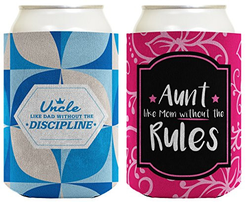 Aunt Uncle Gifts Like Mom Dad Without Discipline 2 Pack Can Coolie Drink Coolers Coolies Pink Blue Aunt Uncle Gifts Like Mom Dad Without Discipline 2 Pack Can Coolie Drink Coolers Coolies Pink Blue