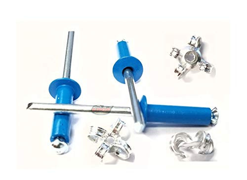 Racer's Speed Shop Pepsi Blue 3/16" Rivet Small Head Exploding Banana Peel Aluminum Pop Rivets 100 Pack