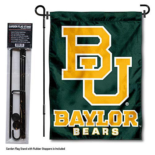 College Flags & Banners Co. Baylor Bears Garden Flag with Pole Stand Holder College Flags & Banners Co. Baylor Bears Garden Flag with Pole Stand Holder