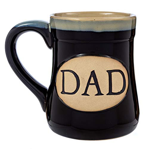 Dad Coffee Mug Cup  Porcelain Father Gift  Large for Men 18 Ounce  My Claim to Joy Love and Legacy  Black