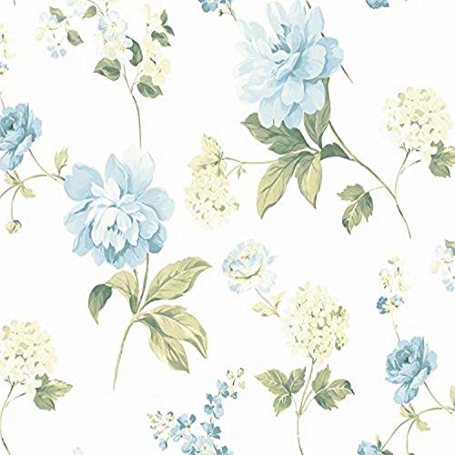 Chesapeake CKB77703 Blue Peony Wallpaper