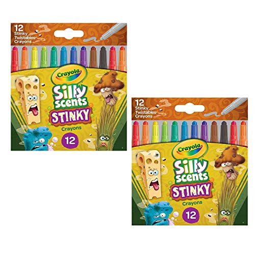 Crayola Silly Scents Mini Twistables Stinky, 12 Count (2 Pack) Crayola Silly Scents Mini Twistables Stinky, 12 Count (2 Pack)