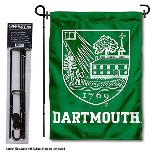College Flags & Banners Co. Dartmouth Big Green Crest Garden Flag with Stand Holder