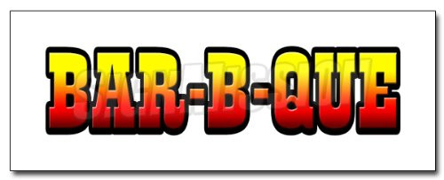 12" BAR-B-QUE 1 Decal Sticker barbque BBQ Smoker