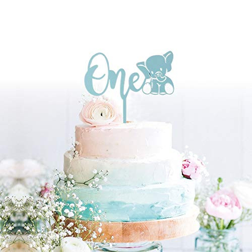GrantParty 1st First Birthday Cake Topper Decoration Elephant- Blue One 1-1st Birthday Party Supplies Smash Cake Decorations - for Baby Girls Or Boys (One Light Blue Elephant) GrantParty 1st First Birthday Cake Topper Decoration Elephant- Blue One 1-1st Birthday Party Supplies Smash Cake Decorations - for Baby Girls Or Boys (One Light Blue Elephant)