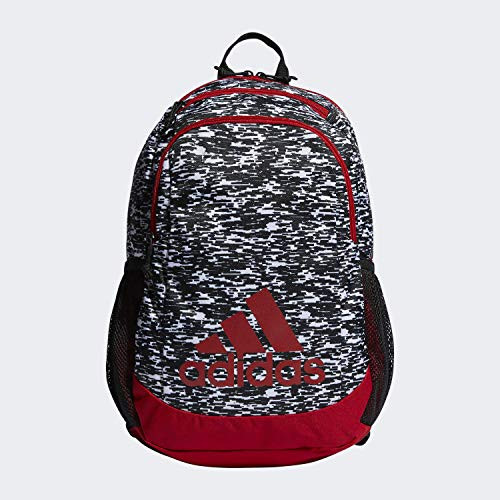 adidas Youth Kids-Boy's/Girl's Young Creator Backpack, White Bookend/Scarlet/Black, 0