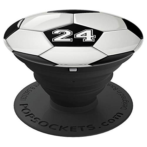 Soccer Jersey Kit Number #24 Twenty Four No 24 Game Play PopSockets Grip and Stand for Phones and Tablets