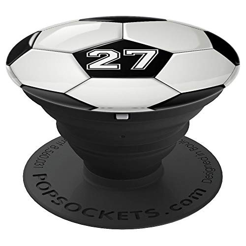 Soccer Jersey Kit Number #27 Twenty Seven No 27 Game Play PopSockets Grip and Stand for Phones and Tablets