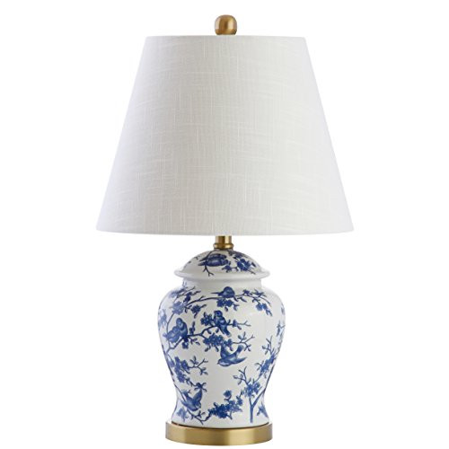 JONATHAN Y JYL3005A Penelope 22" Chinoiserie LED Table Lamp, Classic, Cottage, Traditional, Transitional for Bedroom, Living Room, Office, Blue/White