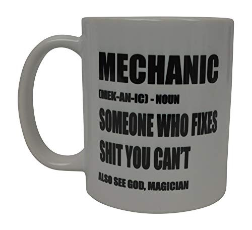 Funny Best Mechanic Coffee Mug Novelty Cup Gift Idea Repair Shop Garage Meaning Joke