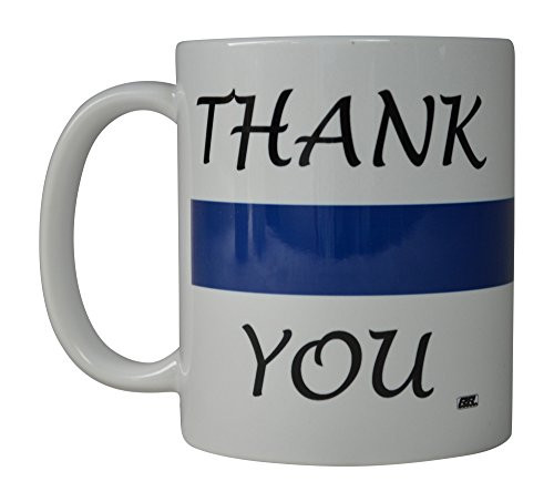 Rogue River Coffee Mug Blue Lives Matter Thank You Blue Line Novelty Cup Great Gift Idea For Police Officer Law Enforcement PD (Thank You) Rogue River Coffee Mug Blue Lives Matter Thank You Blue Line Novelty Cup Great Gift Idea For Police Officer Law Enforcement PD (Thank You)