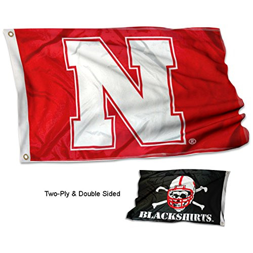 College Flags & Banners Co. University of Nebraska Cornhuskers Blackshirts Double Sided Flag