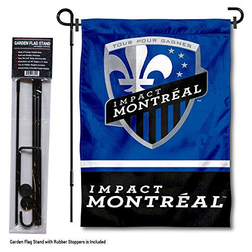 WinCraft Montreal Impact Garden Flag with Stand Pole Holder
