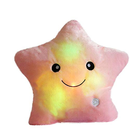 DearSun Twinkle Star Plush Pillows Stuffed Toys (Pink)