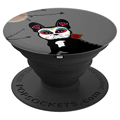 Sugar Skull Frenchie PopSockets Grip and Stand for Phones and Tablets