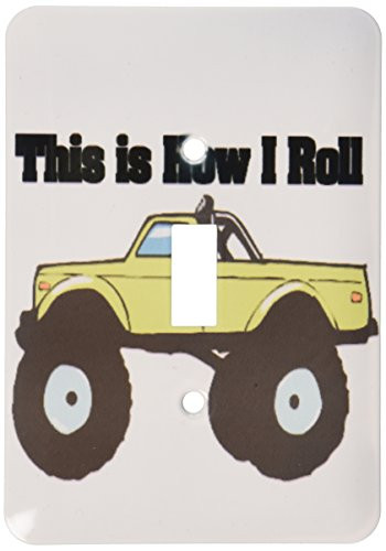 3dRose lsp_102549_1 This Is How I Roll Monster Truck Single Toggle Switch, Multicolored