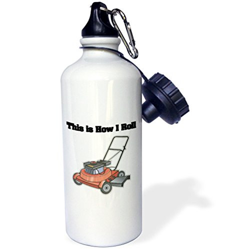 3dRose wb_102549_1 This Is How I Roll Monster Truck Sports Water Bottle, 21 oz, White
