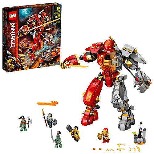 LEGO NINJAGO Fire Stone Mech 71720 Building Kit Featuring Ninja Mech, New 2020 (968 Pieces)