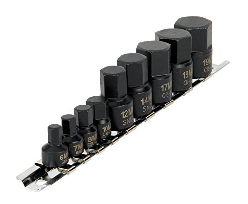 Performance Tool W38964 9-Piece Impact Metric Hex Bit Socket Set