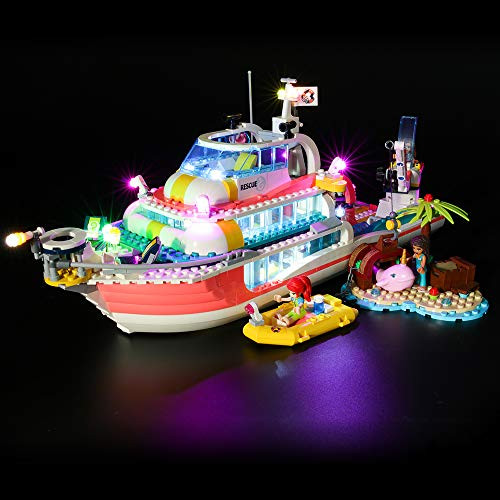 BRIKSMAX Led Lighting Kit for Rescue Mission Boat - Compatible with Lego 41381 Building Blocks Model- Not Include The Lego Set