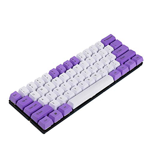 NPKC White Purple Mixed 61 ANSI Keyset OEM Profile Thick PBT Keycap Suitable for MX Switches Mechanical Gaming Keyboard (Only Keycaps) NPKC White Purple Mixed 61 ANSI Keyset OEM Profile Thick PBT Keycap Suitable for MX Switches Mechanical Gaming Keyboard (Only Keycaps)