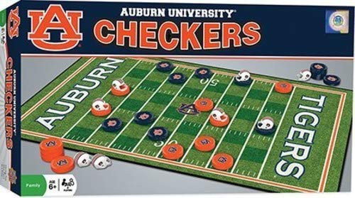 MasterPieces NCAA Auburn Tigers, Checkers Board Game, For Ages 6+