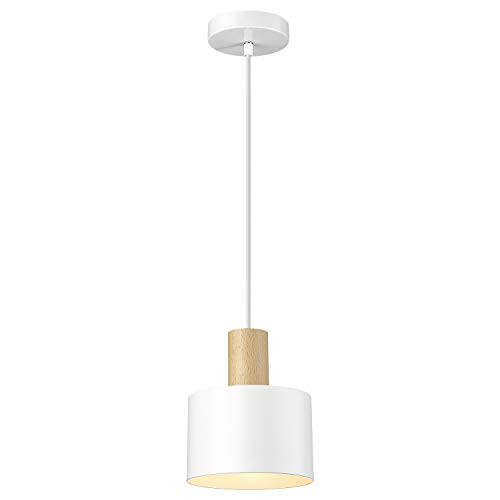 Modern Mini Pendant Lighting, Imego Ceiling Hanging Light Fixture, Metal Pendant Lamp for Kitchen Island, Dining Room Table, Bedroom - White Modern Mini Pendant Lighting, Imego Ceiling Hanging Light Fixture, Metal Pendant Lamp for Kitchen Island, Dining Room Table, Bedroom - White