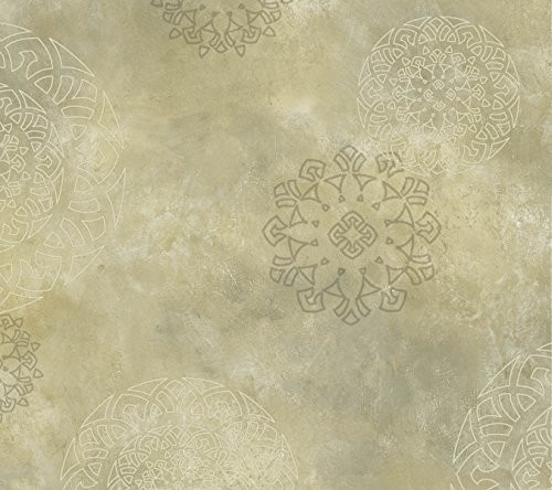 Chesapeake HAV40825 Green Henna Medallion Wallpaper