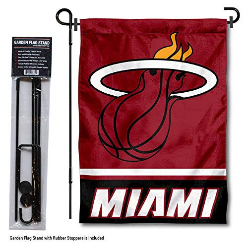 WinCraft Miami Heat Garden Flag with Stand Holder