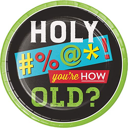Creative Converting Old Age Humor Paper Plates, 9", Multi-colored