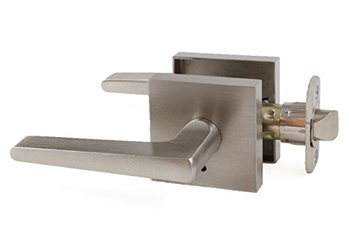 BB Hardware V2X42LSL-15 Lever Handle Privacy (Left Hand), Satin Nickel Finish
