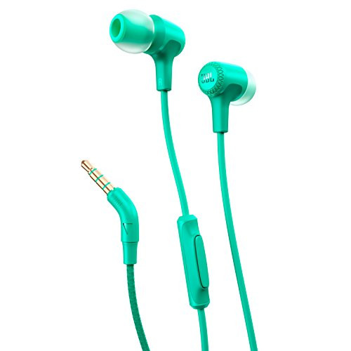 JBL E15 In-Ear Headphones with One-Button Remote and Mic (Teal)
