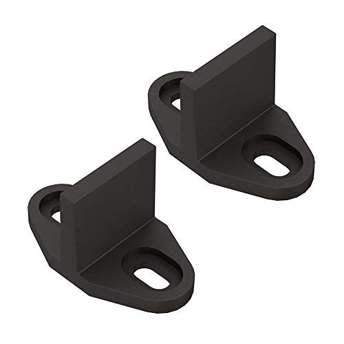 JUGREAT Barn Door Floor Guides Black Plastic T-Guide for Sliding Barn Door Hardware Replacement (2 Pack)