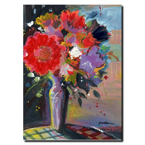 Sunlight Bouquet by Sheila Gold Ornate Frameen, 35x47 inches Canvas Wall Art