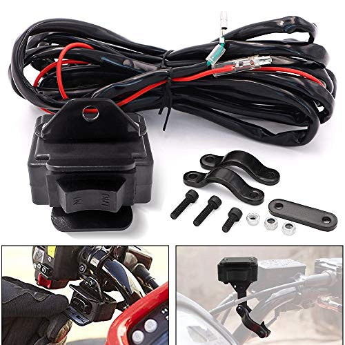 RUGCEL WINCH 12V Winch Rocker Thumb Switch Combo Universal for ATV/UTV 1500lb to 5000lb Winch Replacement Rocker Handlebar Control Switch