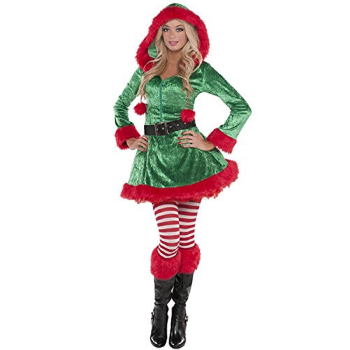 Amscan 848929 Green Sassy Elf Costume - Large (10-12) 1 set