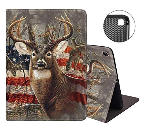 New iPad 10.2 inch, iPad 7th Generation Case 10.2 inch, Protective Leather Case, Adjustable Stand Auto Sleep/Wake Smart Case for iPad 7th Gen 2019, Deer with American Flag New iPad 10.2 inch, iPad 7th Generation Case 10.2 inch, Protective Leather Case, Adjustable Stand Auto Sleep/Wake Smart Case for iPad 7th Gen 2019, Deer with American Flag
