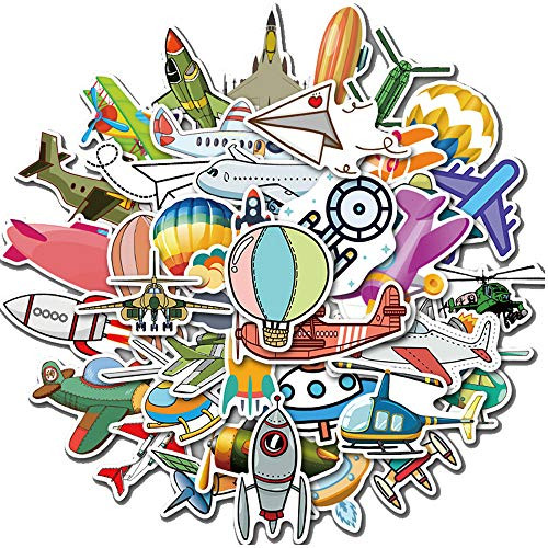 ONDY 40pcs Flight Equipment Graffiti Stickers Suitcase Skateboard Guitar Travel Case Door Decals Water Bottle Laptop Luggage Car Bike Bicycle Clings Super Waterproof (Flight Equipment)