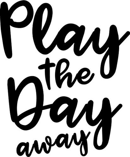 Vinyl Wall Art Decal - Play The Day Away - 23" x 19" - Modern Motivational Educational Quote Sticker for Teen Bedroom Home Closet Kids Room Work Office School Classroom Nursery Decor Vinyl Wall Art Decal - Play The Day Away - 23" x 19" - Modern Motivational Educational Quote Sticker for Teen Bedroom Home Closet Kids Room Work Office School Classroom Nursery Decor