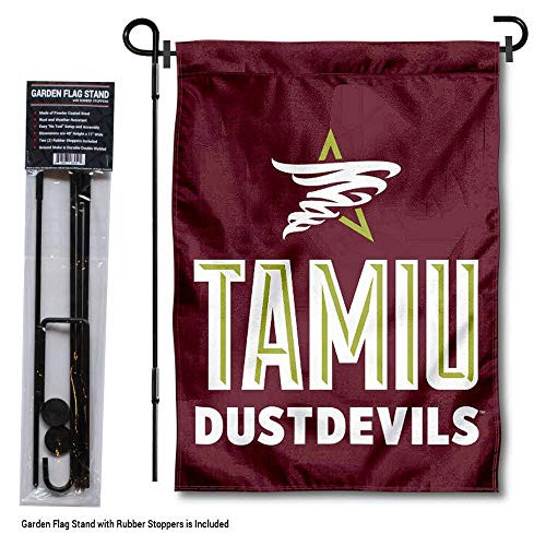 College Flags & Banners Co. Texas A&M International Dustdevils Garden Flag with Pole Stand Holder