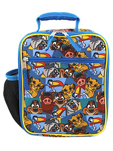 The Lion King Boy's Girl's Soft Insulated School Lunch Box (Blue, One Size)