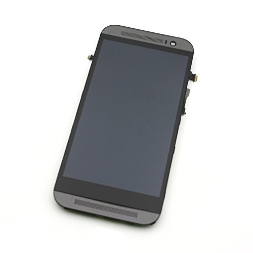 Cell Phones Parts From USA New with Frame Full Assembly Combo LCD Display Touch Screen Digitizer Complete for HTC One M8 One (M8) 831c 6525lvw 6995lvw 2014 Edition (Black)