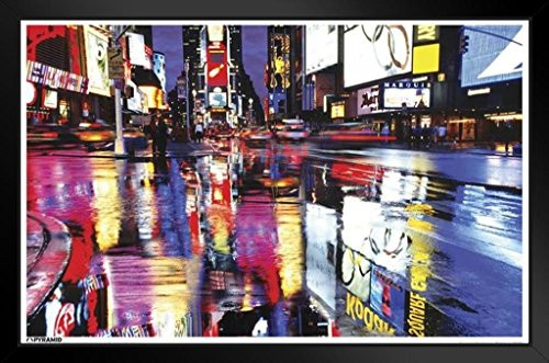 Pyramid America Times Square Colors Black Wood Framed Art Poster 14x20 Pyramid America Times Square Colors Black Wood Framed Art Poster 14x20