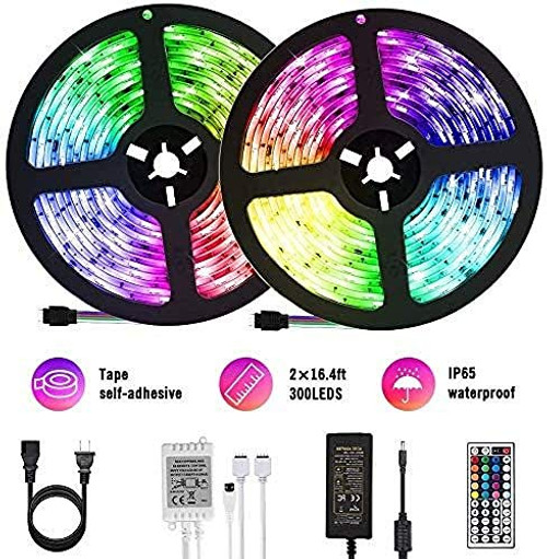 TingMiao Led Strip Lights 32.8ft SMD 5050 RGB Flexible Waterproof Color Changing 300 LEDs Light Strips with 44 Keys IR Remote and 12V Power Supply for Home, Bedroom, Kitchen, DIY Decoration TingMiao Led Strip Lights 32.8ft SMD 5050 RGB Flexible Waterproof Color Changing 300 LEDs Light Strips with 44 Keys IR Remote and 12V Power Supply for Home, Bedroom, Kitchen, DIY Decoration