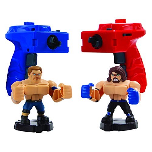 TOMY WWE Action Figures Battle Game Set with Handheld Controllers for Kids, Smash Brawler